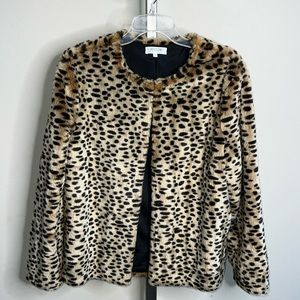 NWOT Leopard Animal Print Faux Fur. Coat Large - Wyldr Brand